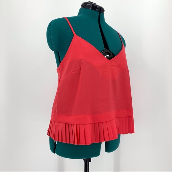 French Connection Crepe Light Azalea Pleated Hem Cami NWT, Medium - Picture 10 of 16